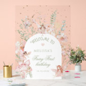 Fairy First Birthday Whimsical Purple Welcome (Mariage)