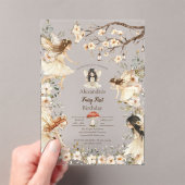 Fairy First Birthday Woodland Floral Invitation (In situ (ordinateur de poche))