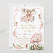 Fairy First Blonde Hair Girl invitation anniversai (Devant)