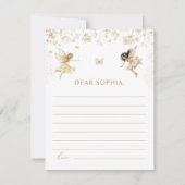 Fairy First Boho Verjaardagsfeest Time Capsule Notitiekaartje (Voorkant)