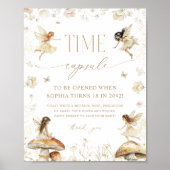 Fairy First Boho Verjaardagsfeest Time Capsule Poster (Voorkant)
