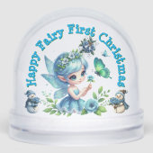 Fairy First Christmas Photo Snow Globe (Avant)