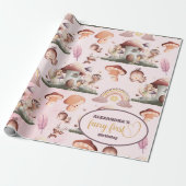 Fairy First Girl's 1e verjaardag Cadeaupapier (Uitgerold)