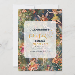 Fairy First Girl's 1e verjaardag Kaart