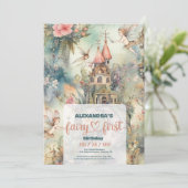 Fairy First Girl's 1e verjaardag Kaart (Staand voorkant)