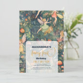 Fairy First Girl's 1e verjaardag Kaart (Staand voorkant)