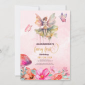 Fairy First Girl's 1e verjaardag Kaart (Voorkant)