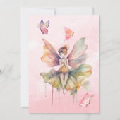 Fairy First Girl's 1e verjaardag Kaart (Achterkant)