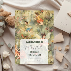 Fairy First Girl's 1e verjaardag Kaart