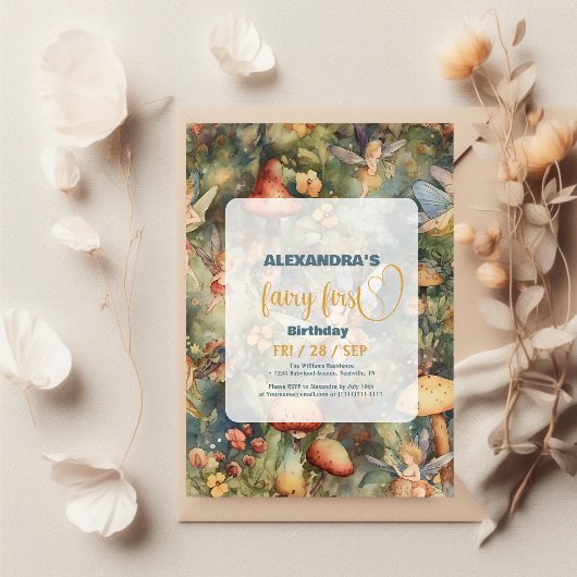 Fairy First Girl's 1e verjaardag Kaart