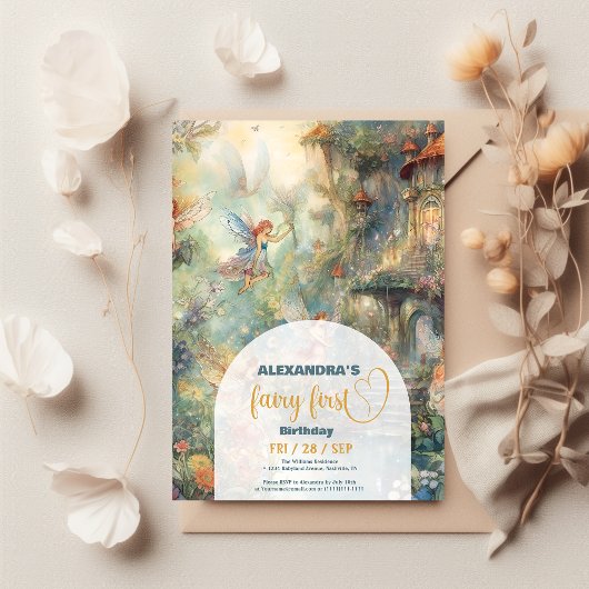 Fairy First Girl's 1e verjaardag Kaart