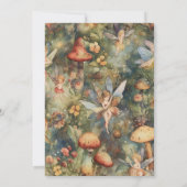 Fairy First Girl's 1e verjaardag Kaart (Achterkant)