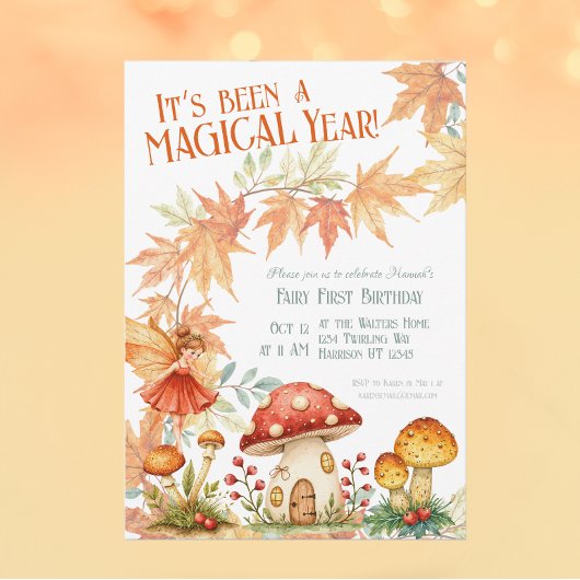 Fairy First Magic november Birthday Kaart