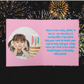 Fairy First Photo Anniversaire de enfant Carte de 