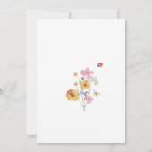 Fairy First Wildflower 1st Birthday Invitation Kaart (Achterkant)