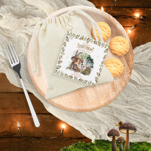 Fairy First Woodland Dieren Paddestoel 1e verjaard Bedankjes Labels