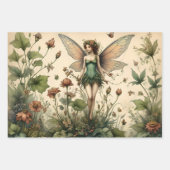 Fairy Floral Butterfly Design Inpakpapier Vel (Voorkant 2)