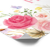 Fairy Floral Eerste jaar Foto Milestone Poster (Hoek)