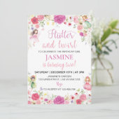 Fairy Floral Garden Invitation du 2e anniversaire (Debout devant)