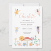 Fairy Floral Girl Anniversaire Fête Invitation (Devant)