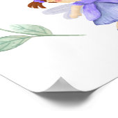 Fairy Floral Girl Birthday Party Affiche de bienve (Coin)