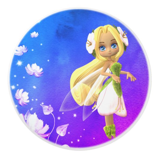 Fairy Floral Keramische Knop (Voorkant)