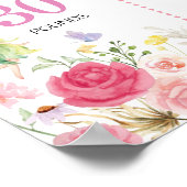 Fairy Floral Première année Photo Poster de jalon (Coin)