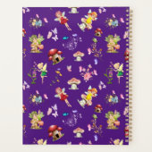 Fairy Flower Butterfly Mushroom Paarse thema Planner (Achterkant)