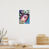 Fairy Flowers in Hair Fantasy Art Poster (Keuken)