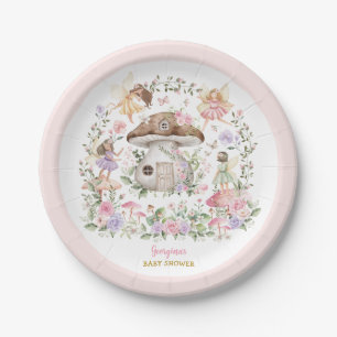 Fairy Forest Garden Girl Baby shower Papieren Bordje