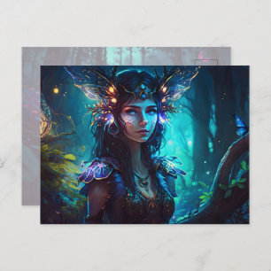 Fairy Forest magische flora whimsical Briefkaart