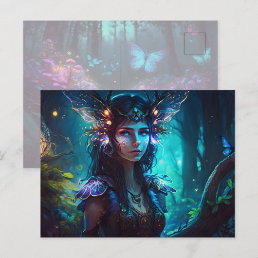 Fairy Forest magische flora whimsical Briefkaart (Voorkant / Achterkant)