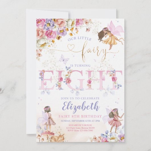 Fairy Forest Meisje Verjaardag Magisch Kaart (Voorkant)