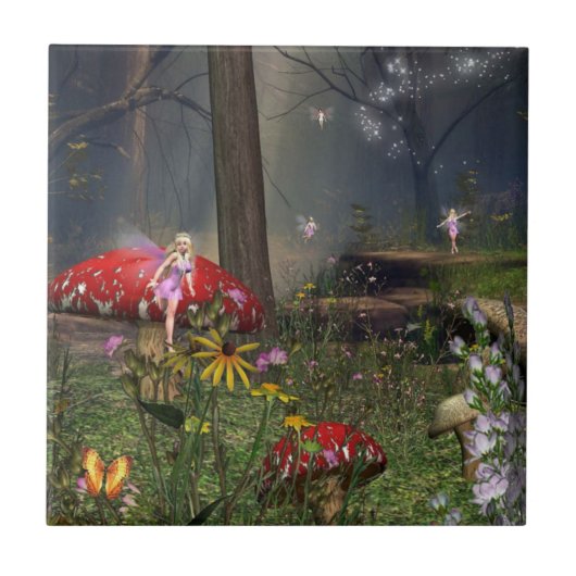 Fairy Forest Tile Tegeltje (Voorkant)