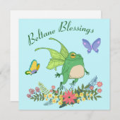 Fairy Frog Beltane Blessings Wicca Sabbat Feestdagenkaart (Voorkant / Achterkant)
