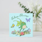 Fairy Frog Beltane Blessings Wicca Sabbat Feestdagenkaart (Staand voorkant)