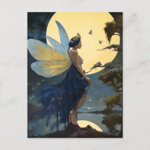Fairy Full Moon Fantasy Art Briefkaart