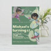 Fairy Gang Party Anniversaire Carte d'invitation (Debout devant)