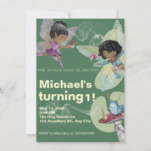 Fairy Gang Party Anniversaire Carte d'invitation