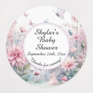 Fairy Garden Baby shower Adhesive / Waterdicht Labels