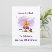 Fairy Garden Birthday Invitation (Debout devant)