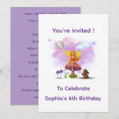 Fairy Garden Birthday Invitation (Devant / Derrière)