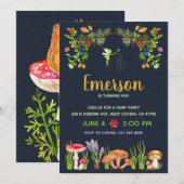 Fairy Garden Birthday Party Invitation Kaart (Voorkant / Achterkant)