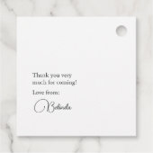 Fairy Garden & Butterfly Flutter Love Baby shower Bedankjes Labels (Achterkant)