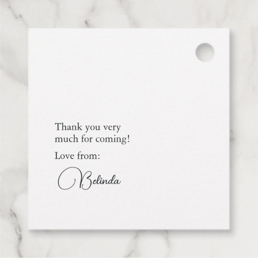 Fairy Garden & Butterfly Flutter Love Baby shower Bedankjes Labels (Achterkant)