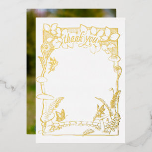 Fairy Garden Dank je Notecard Folie Uitnodiging