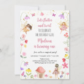 Fairy Garden Flutter & Twirl Verjaardag Kaart (Voorkant)