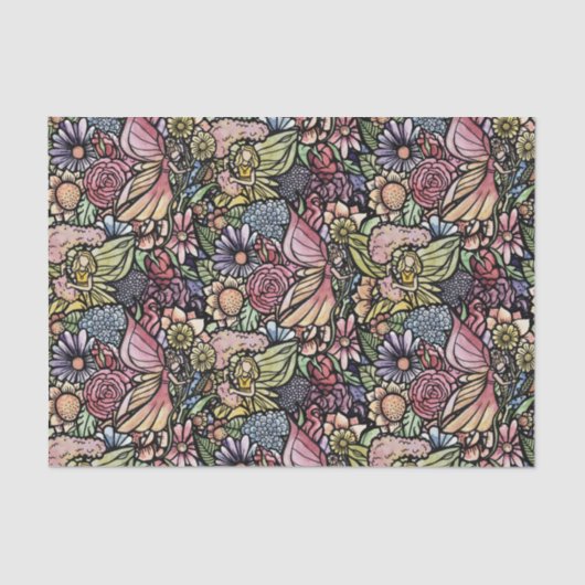 Fairy Garden Gardening Flower Gardens Fairies Tissuepapier (Voorkant)