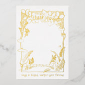 Fairy Garden Gold Foil Merci Carte Note (Recto)