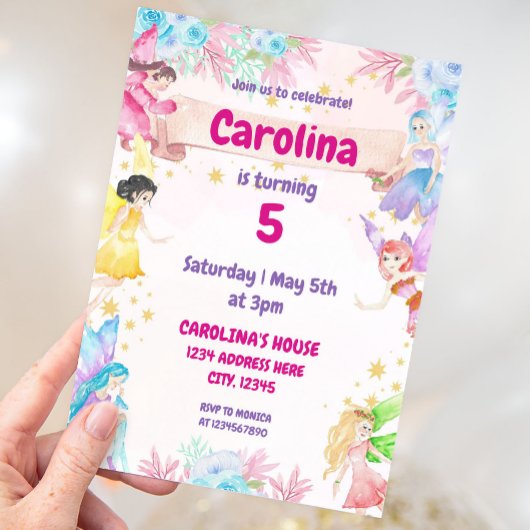 Fairy Garden Invitation Anniversaire